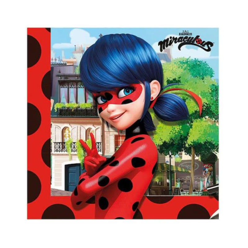 Servetėlės popierinės 20vnt  33*33 cm  Miraculous Ladyburg