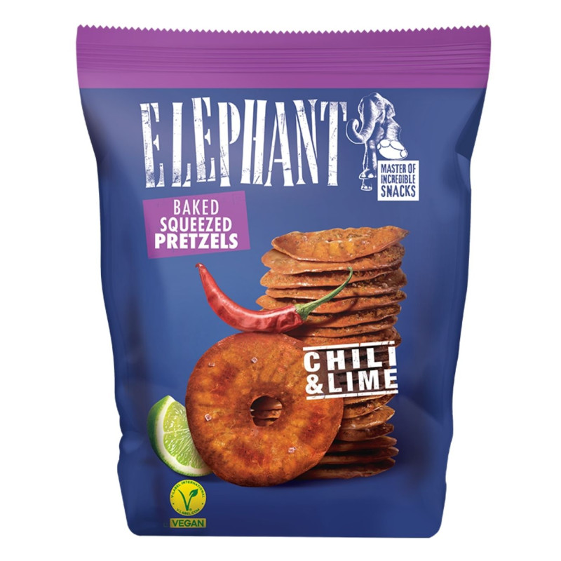 Krekeriai  Elephant aitriosios paprikos ir žaliosios citrinos skonio, 70g