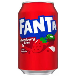 Gazuotas gėrimas Fanta Strawberry- Kiwi, 330ml