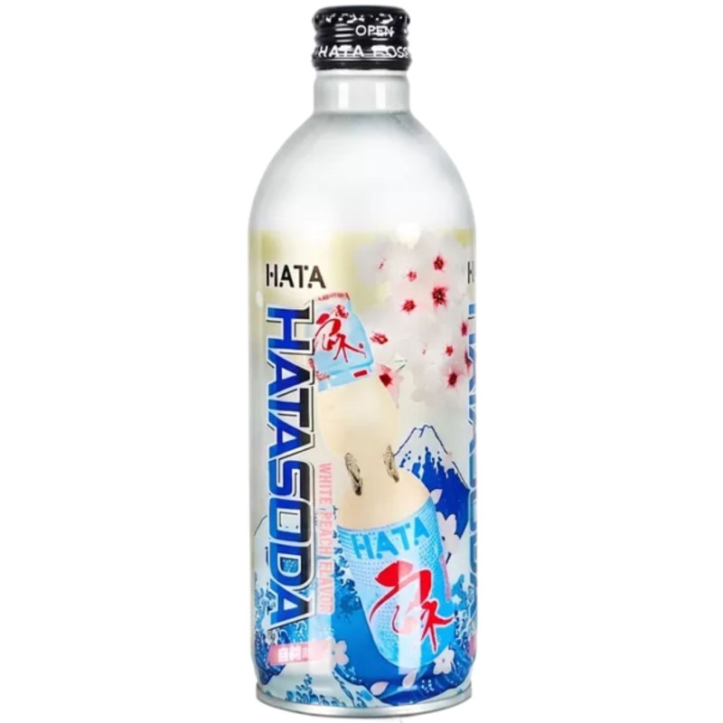 Gazuotas gaivusis gėrimas Hata Hatasoda White Peach, 500ml