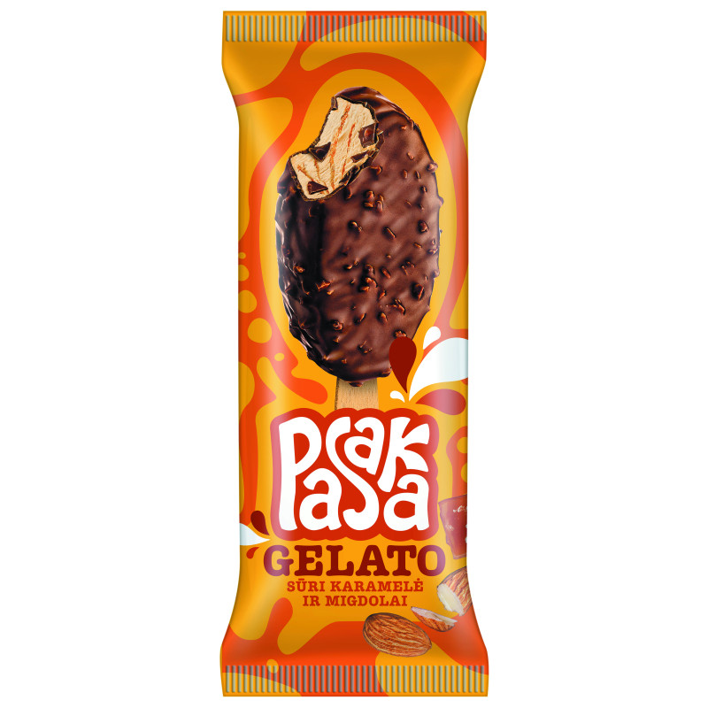 Ledai"Pasaka gelato" 102ml karameliniai grietininiai su sūrios karamelės įdaru