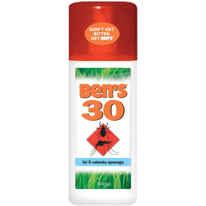 Purškiamas skystis nuo uodų ir erkių Ben's 30, 100 ml