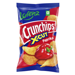 Paprikos skonio bulvių traškučiai Crunchis X-Cut Lorenz, 130g