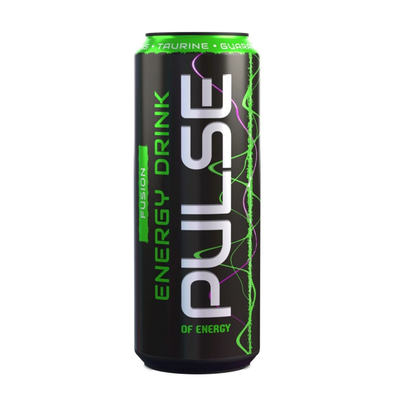 Gazuotas gaivusis energinis gėrimas Pulse Fusion, 500ml