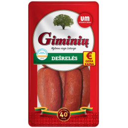 Karšto rūkymo Giminių dešrelės, 800g
