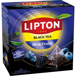 Aromatizuota juodoji arbata Lipton Blue Fruits 20 pakelių, 34g