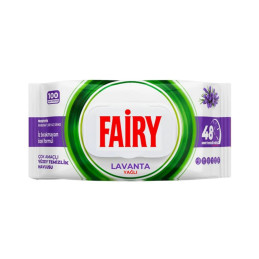 Drėgnos servetėlės Fairy paviršių valymui levandų kvapo, 100 vnt
