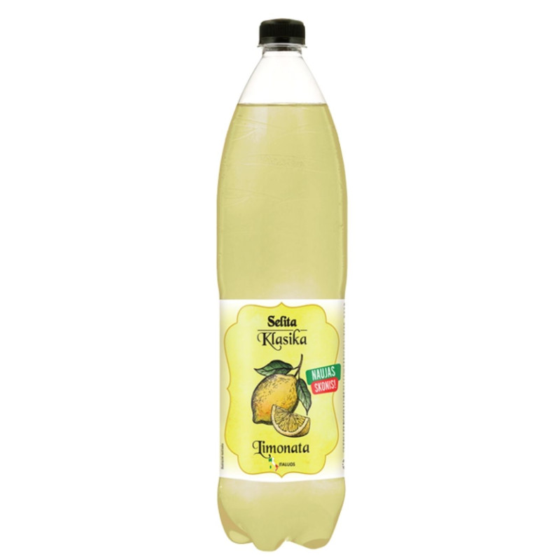 Gazuotas gaivusis gėrimas Selita Klasika citrinų skonio, 1.5l