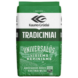 Tradiciniai kvietiniai miltai Kauno grūdai  550C, 1,75kg