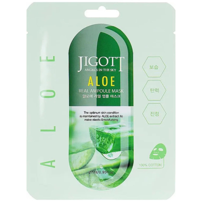 JIGOTT lakštinė veido kaukė ALOE 27 ml