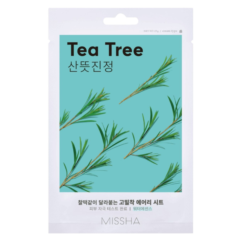 MISSHA lakštinė veido kaukė TEA TREE 19 g