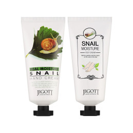 JIGOTT rankų+kojų kremai 100ml+100ml SNAIL