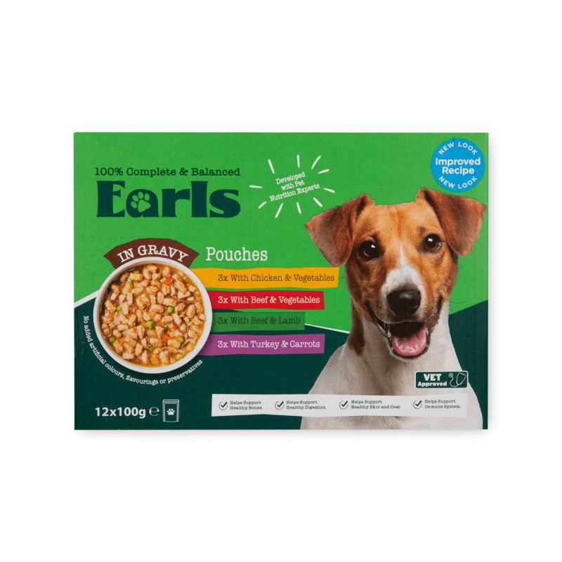 Visavertis konservuotas ėdalas šunims Earls Gravy Mix 12x100g