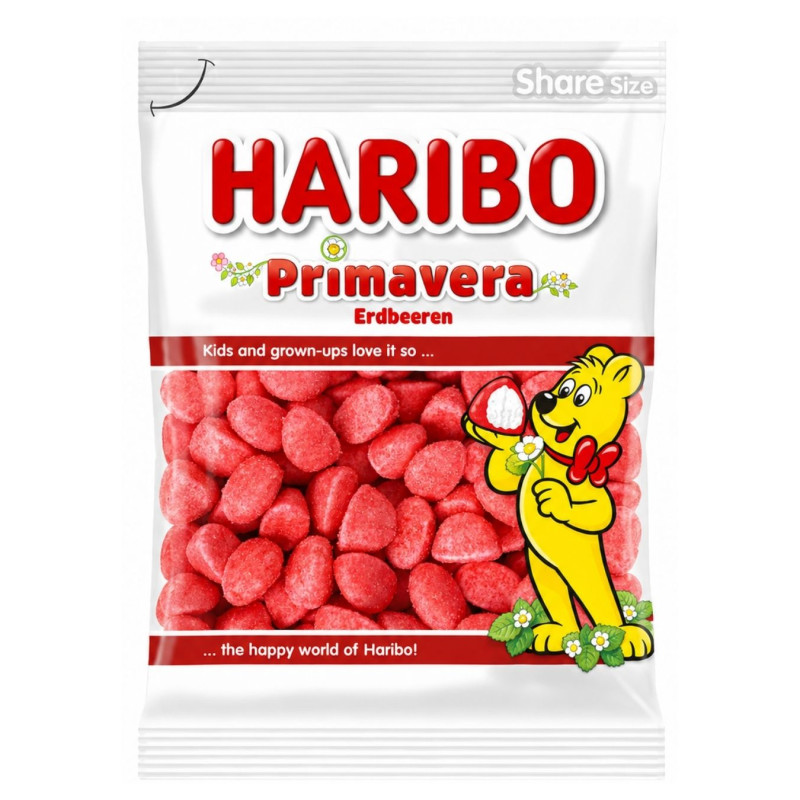 Zefyriniai guminukai Haribo Primavera, braškių skonio 175 g