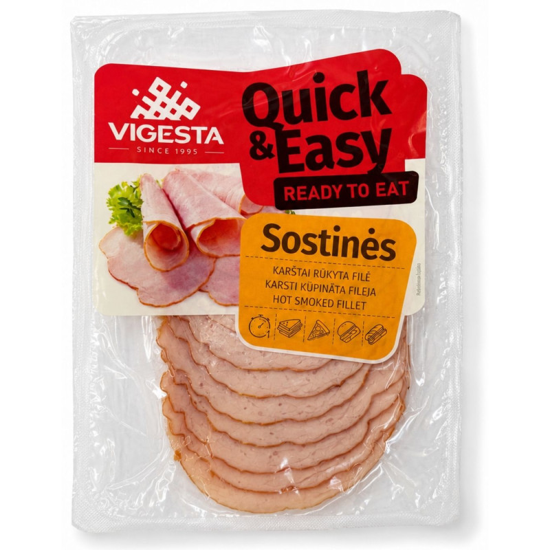 Karštai rūkyta Sostinės filė pjaustyta riekutėmis, 100g