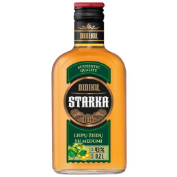 Spiritinis gėrimas Didikų Starka liepų žiedų su medumi (43%), 200 ml