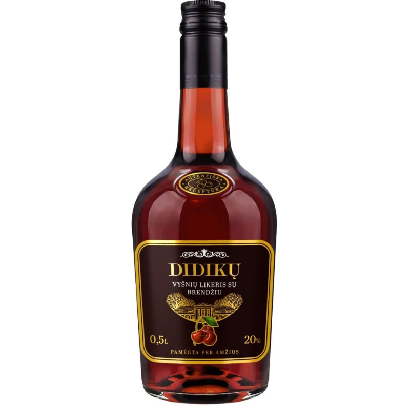 Likeris Didikų vyšnių su brendžiu (20%), 500 ml