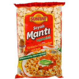 Makaronai SUNTAT Manti su sojos įdaro, 400 g