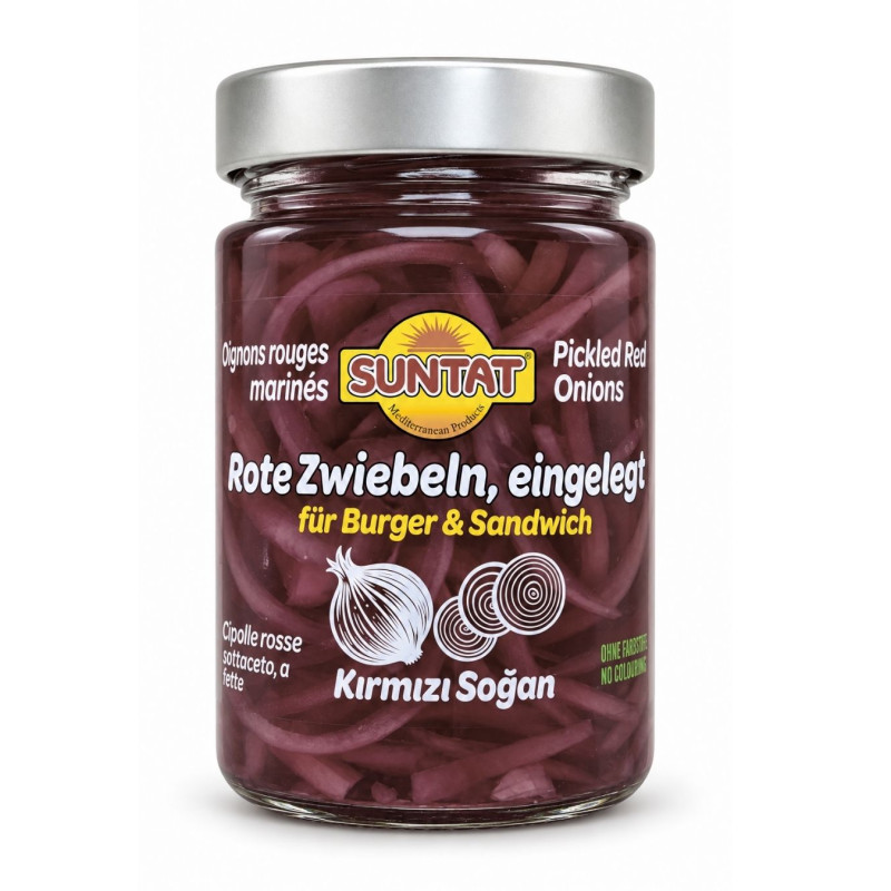 Marinuoti raudonieji svogūnai SUNTAT, 335 g