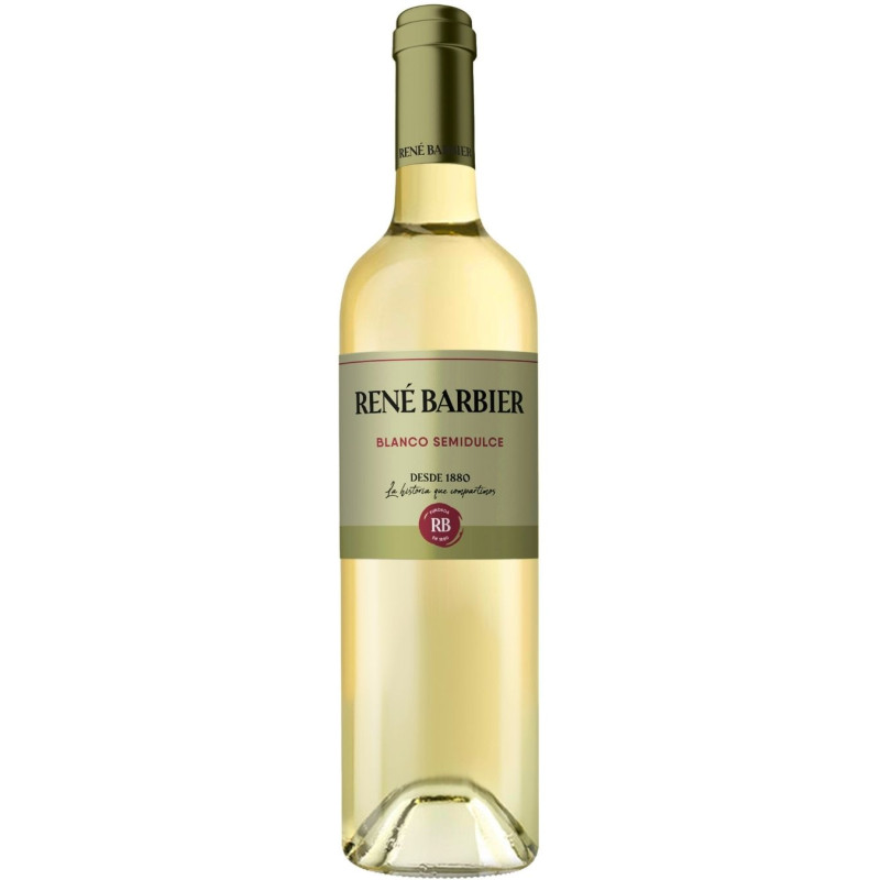 Vynas Rene Barbier Blanco baltas, pusiau saldus (12%), 750 ml