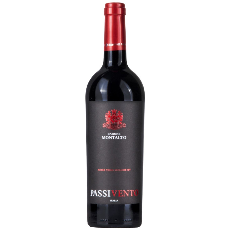 Raudonas vynas Barone Montalto Passivento Rosso (14%), 750 ml