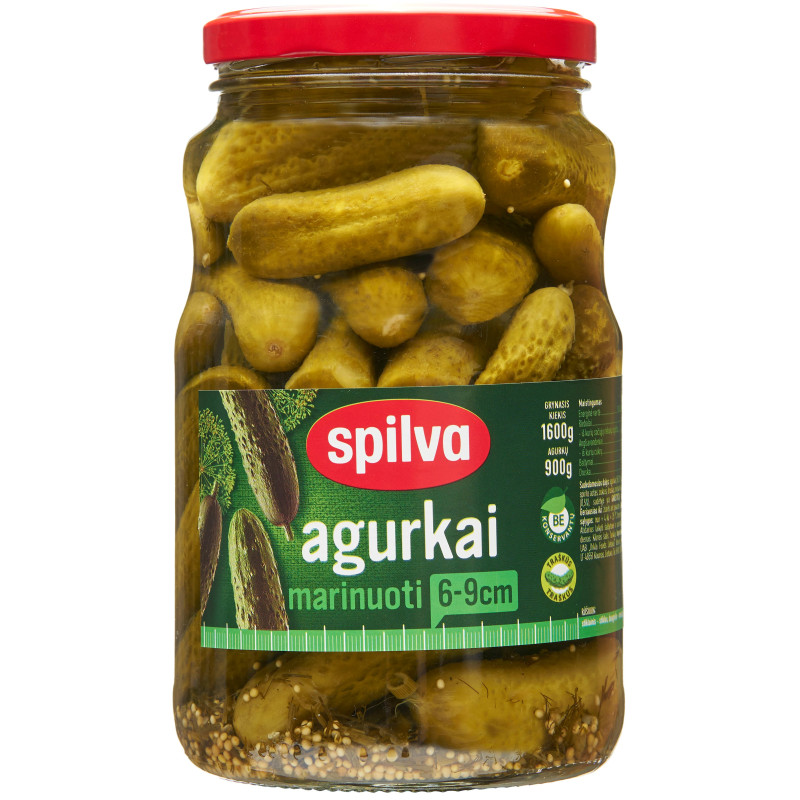 Marinuoti agurkai Spilva 1600/900g