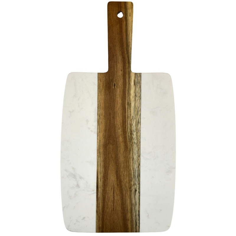 Medinė pjaustymo lentelė su marmuru 38 x 19 x 1.3 cm