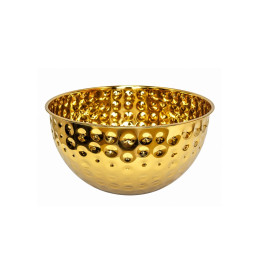 Metalinis serviravimo dubuo auksinis 22 cm