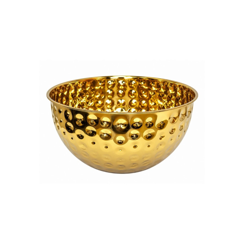 Metalinis serviravimo dubuo auksinis 18 cm