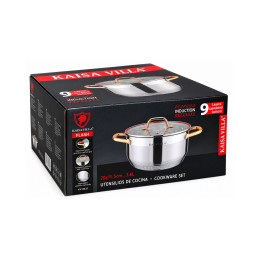 Nerūdijančio plieno puodas Kaisa Villa KV-6631 su dangčiu, 3,6 l
