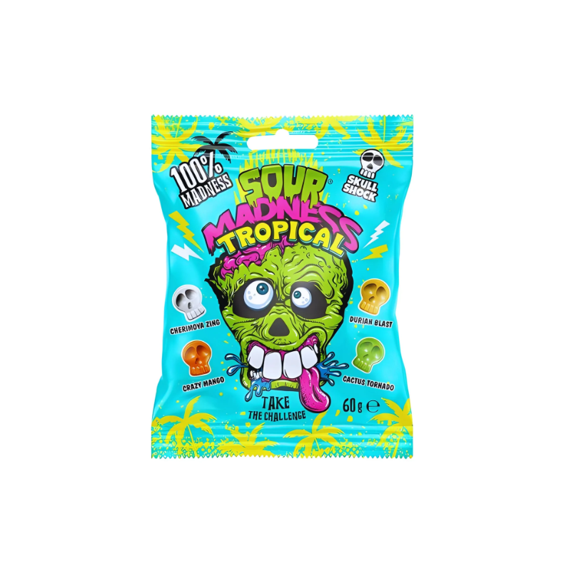 Karamelė "Sour Madness Tropical,60g