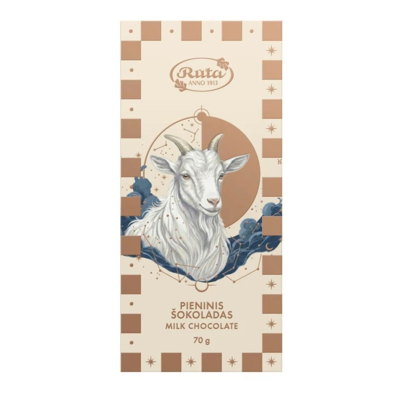 Pieninis šokoladas Atkaklumo! Rūta, 70 g