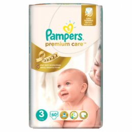 Sauskelnės PAMPERS Premium Care, 3 dydis, 60 vnt.
